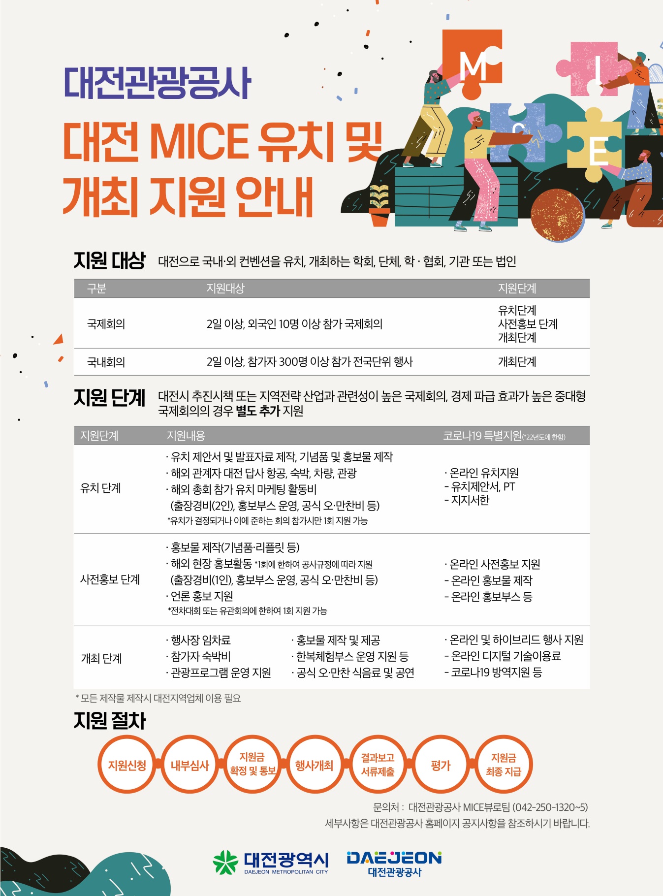 022년도 하반기 대전 MICE 유치 및 개최지원 포스터